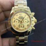 Replica Rolex Cosmograph Daytona Watch All Gold Roman Markers